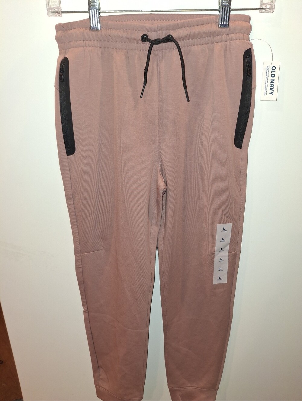 Old Navy Rose Pink Jogger Pants with Black Accents